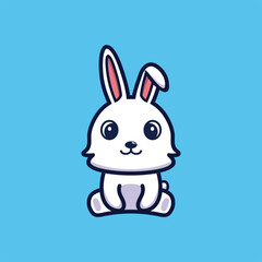 Cute sitting animal cartoon character design Vector