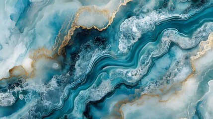 Teal and white marbled background
