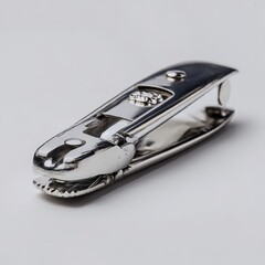 nail clipper stainless steel object isolated studio