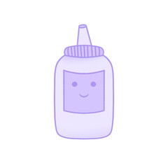 cute lilac glue bottle illustration