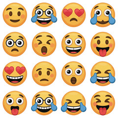 set of smileys