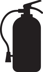 Obraz premium fire extinguisher silhouette, fire extinguisher icon vector, safety and emergency use, fire extinguisher vector
