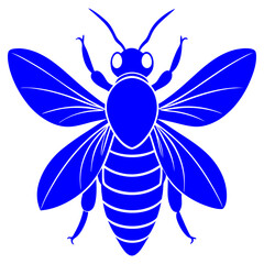 Black and white bee silhouette collection illustration
