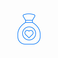 charity bag icon sign vector