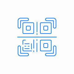 qr code scan icon sign vector