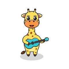 Cute cartoon animals with guitars. Cute animal vectors. Illustrations featuring various animals. Animals playing musical instruments. Cartoon animals playing music
