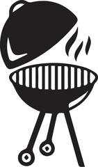 Barbecue Grill with Smoke Icon