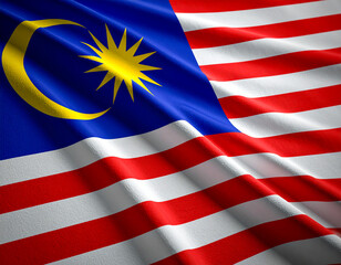 Waiving flag of Malaysia