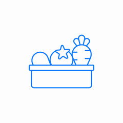 Fototapeta premium vegetable basket icon sign vector