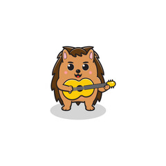 Cute cartoon animals with guitars. Cute animal vectors. Illustrations featuring various animals. Animals playing musical instruments. Cartoon animals playing music
