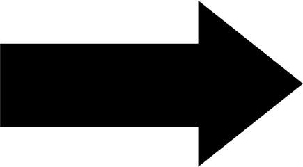 Black vector arrow icon with minimal design on blank paper background for business or digital display use