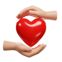 Obraz premium Hands Holding Red Heart