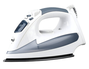 Isolated white and gray electric iron