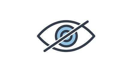 Privacy eye icon no visibility