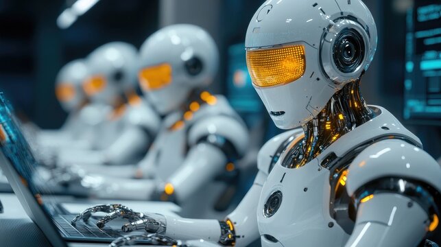 Offices are run entirely by robotic managers.