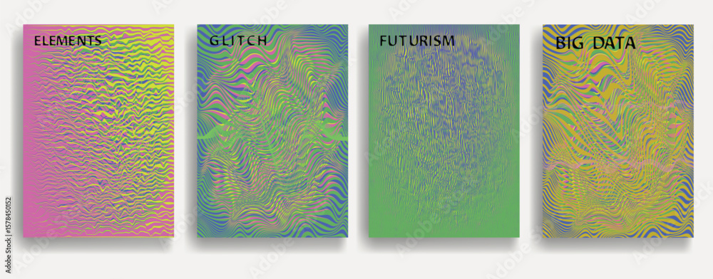 Poster abstract flow lines background . wavy stripes . striped linear pattern . poster collection with smoo