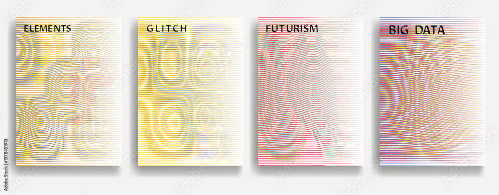 Poster abstract flow lines background . wavy stripes . striped linear pattern . poster collection with smoo