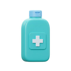Obraz premium Turquoise Medical Bottle Icon