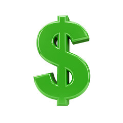 Obraz premium Green Dollar Currency Symbol