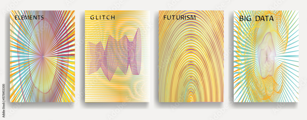 Poster abstract flow lines background . wavy stripes . striped linear pattern . poster collection with smoo
