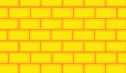 Yellow brick wall pattern seamless vector texture