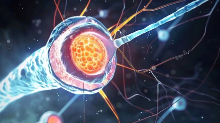 Microscopic view of muscle cells showing elongated fibers with striations, nuclei, and contractile proteins, highlighting their role in muscle contraction, movement, and bodily function, visible in sk