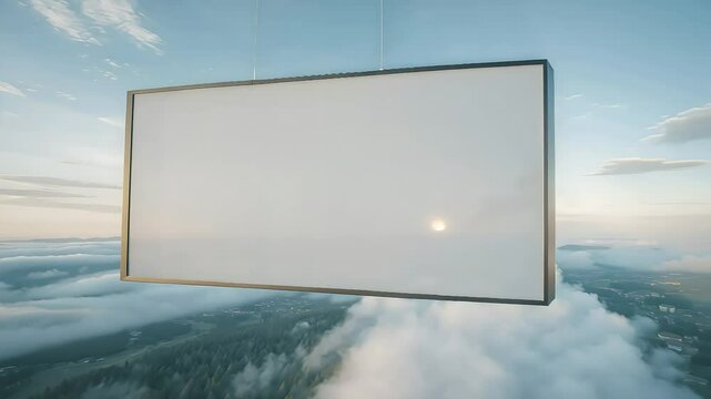 Blank outdoor billboard sign for your advertisement or message against a blue sky background