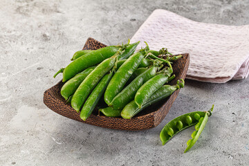 Ripe swwet organic green peas