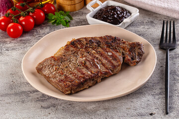 Grilled rib eye beef steak
