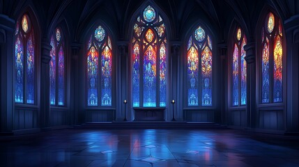 Stained glass windows interior design