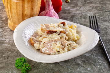 Risotto woth fried duck breast