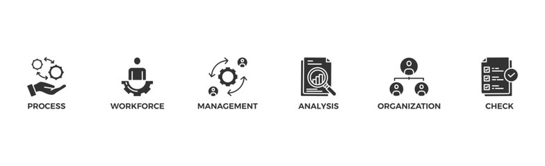 Total quality management banner web icon