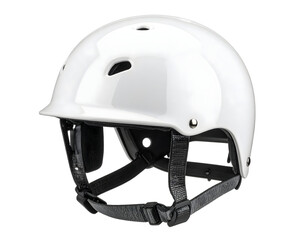 Naklejka premium Shiny white helmet for safety equipment