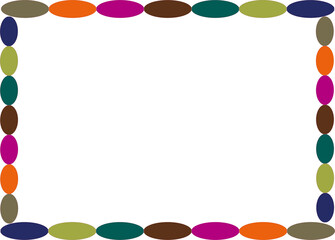 frame made of colorful candies