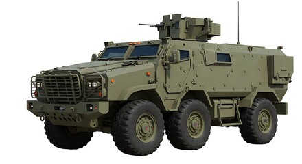 Armored military transport vehicle