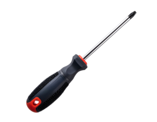 Phillips head screwdriver on black background