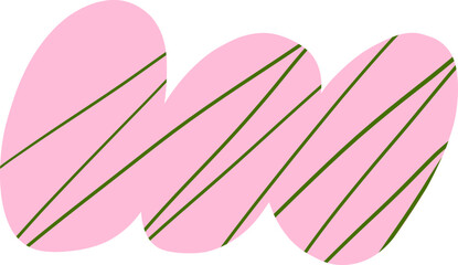 Abstract Pink Form With Green Swirl Overlay