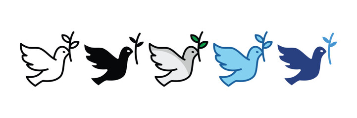 Peace Dove  Icon Element For Design