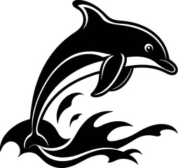 silhouette of a dolphin