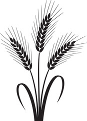 Fototapeta premium Wheat Bundle Silhouette SVG Farm Crop Vector