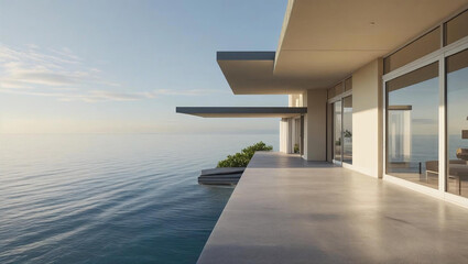 Pemandangan laut dari kamar hotel