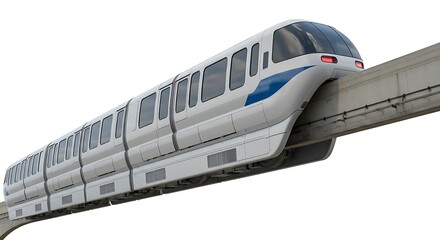 Modern monorail train on track