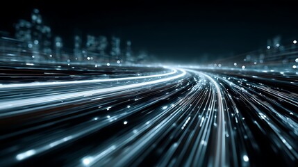 Light Trails in City at Night