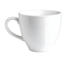 Obraz premium Simple plain white coffee teacup isolated