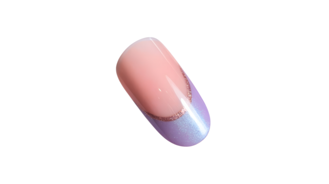 French Tip Nails, Ombre French Manicure, Pearlescent Nail Tips, Pink and Purple Nails, Trendy Nail Art