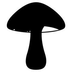 Holographic Shiitake Mushroom Silhouette