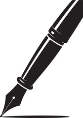 black business fountain pen with line isolated on white for web,app and design vector illustration