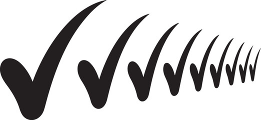 Check mark icons set. Check marks symbol collection. Simple check mark. Quality sign icon. Checklist symbols. Approval check flat style