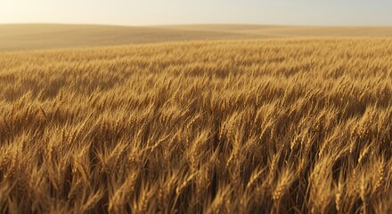 Obraz premium Golden wheat field landscape