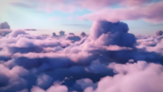 Hyper-Realistic Pink and Blue Cloudscape Animation